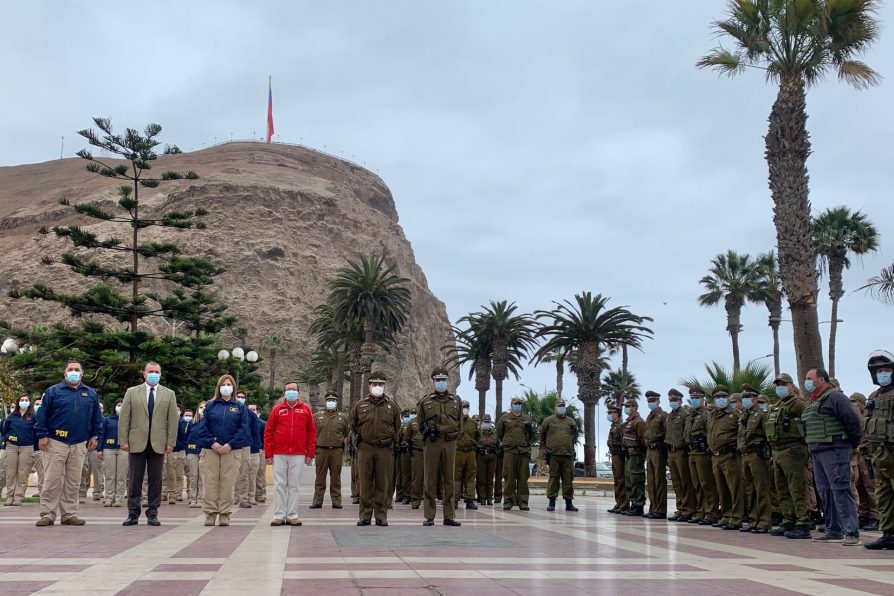 Coordinan servicios reforzados de seguridad en diversos sectores de Arica